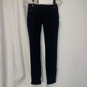 Hudson black super stretch skinny jeans
